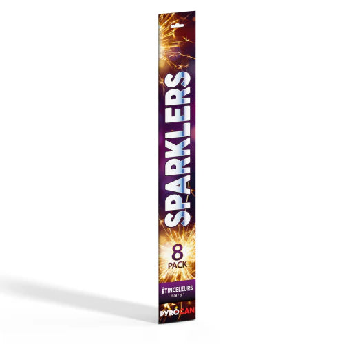 70CM (28") PYROCAN SPARKLERS: 8-PK