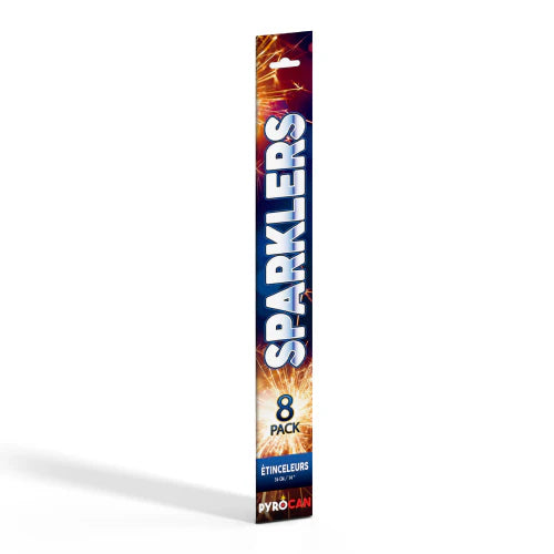 36CM (14") PYROCAN SPARKLERS: 8-PK